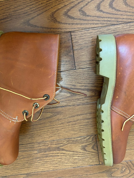 Men\'s Brown Leather Lace-Up Chukka Boots vintage heavy! main image 5